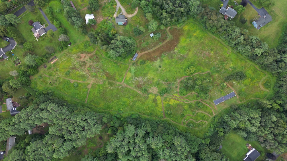 On overhead view of the Gemmo Forest in Keene, New Hampshire